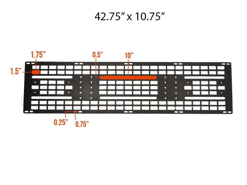 Cali Raised MOLLE Panel for Prinsu Roof Rack | Truck Brigade