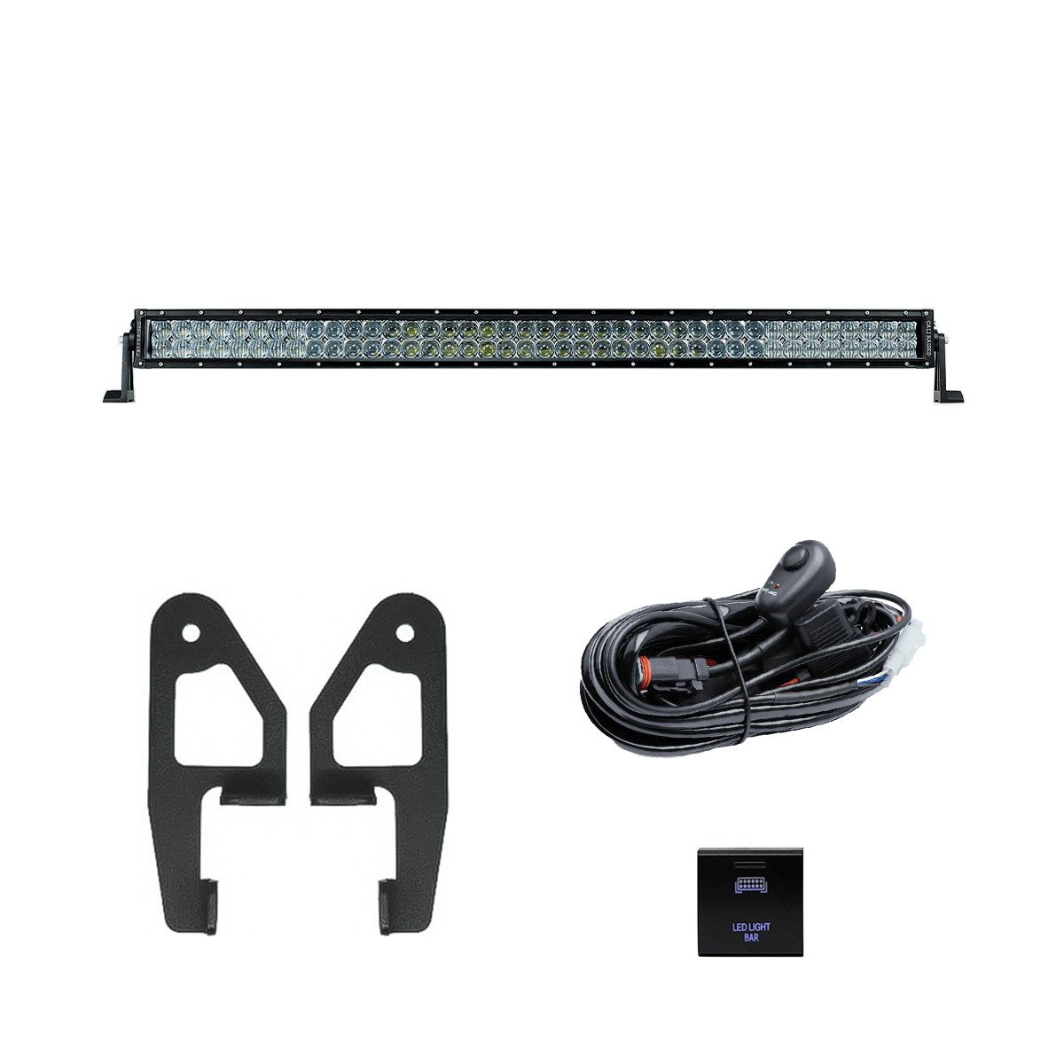 Cali Raised Premium Roof Rack Front Light Bar Kit | Toyota Tacoma/2025+ Toyota 4Runner (2024+) | Truck Brigade