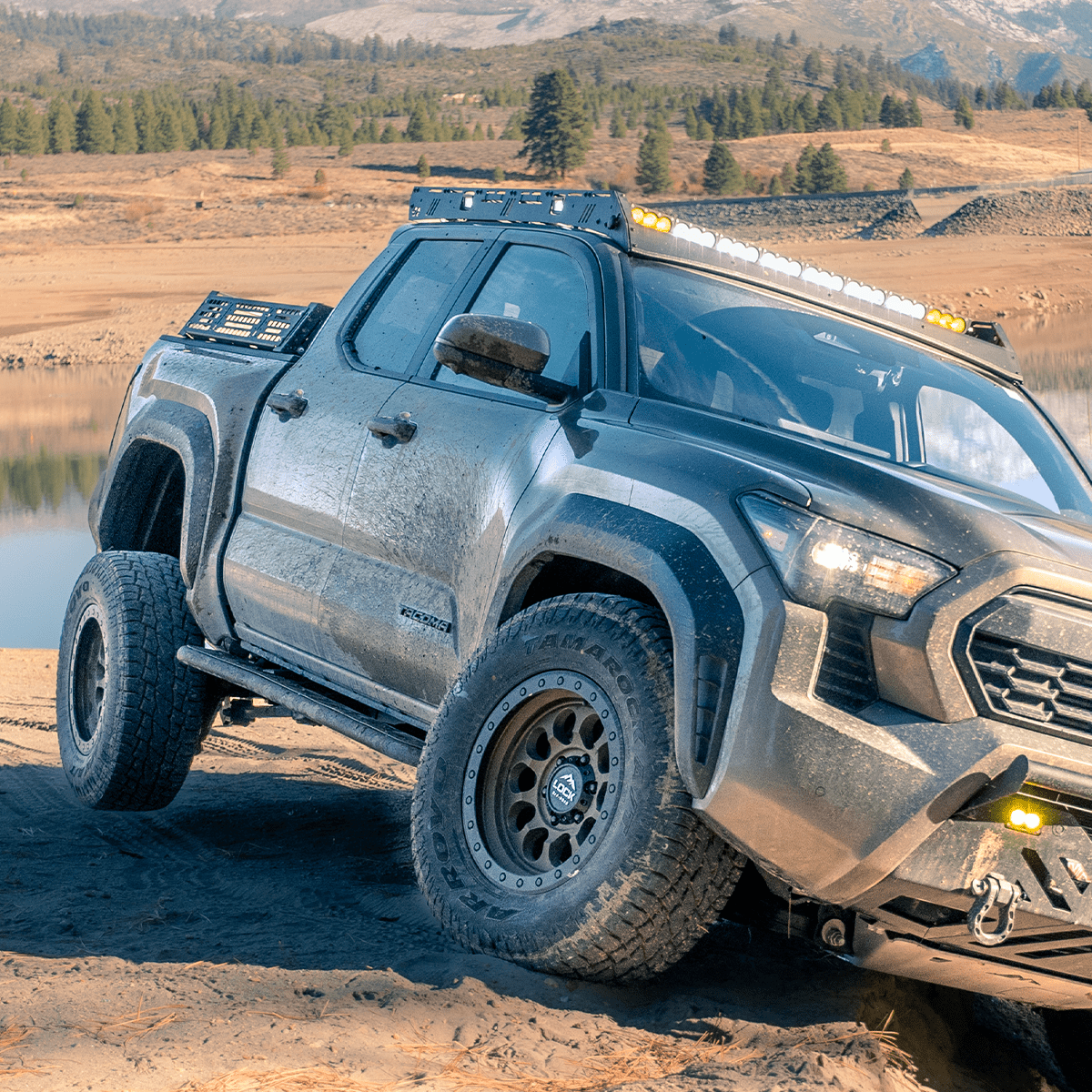 Cali Raised Step Edition Bolt-On Rock Sliders | Toyota Tacoma (2024) | Truck Brigade
