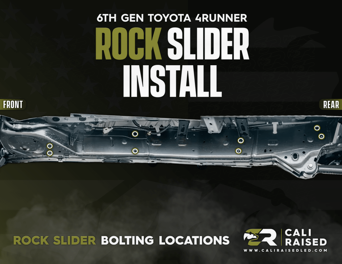 Cali Raised Step Edition Rock Sliders | Toyota Land Cruiser (2024+) | Truck Brigade