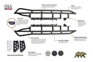 Cali Raised Step Edition Rock Sliders | Toyota Tundra (2014-2021) - Truck Brigade