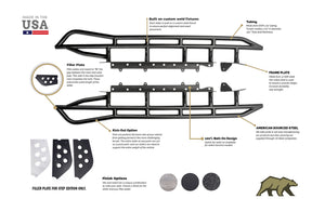 Cali Raised Trail Edition Rock Sliders | Toyota Tundra (2014-2021) - Truck Brigade