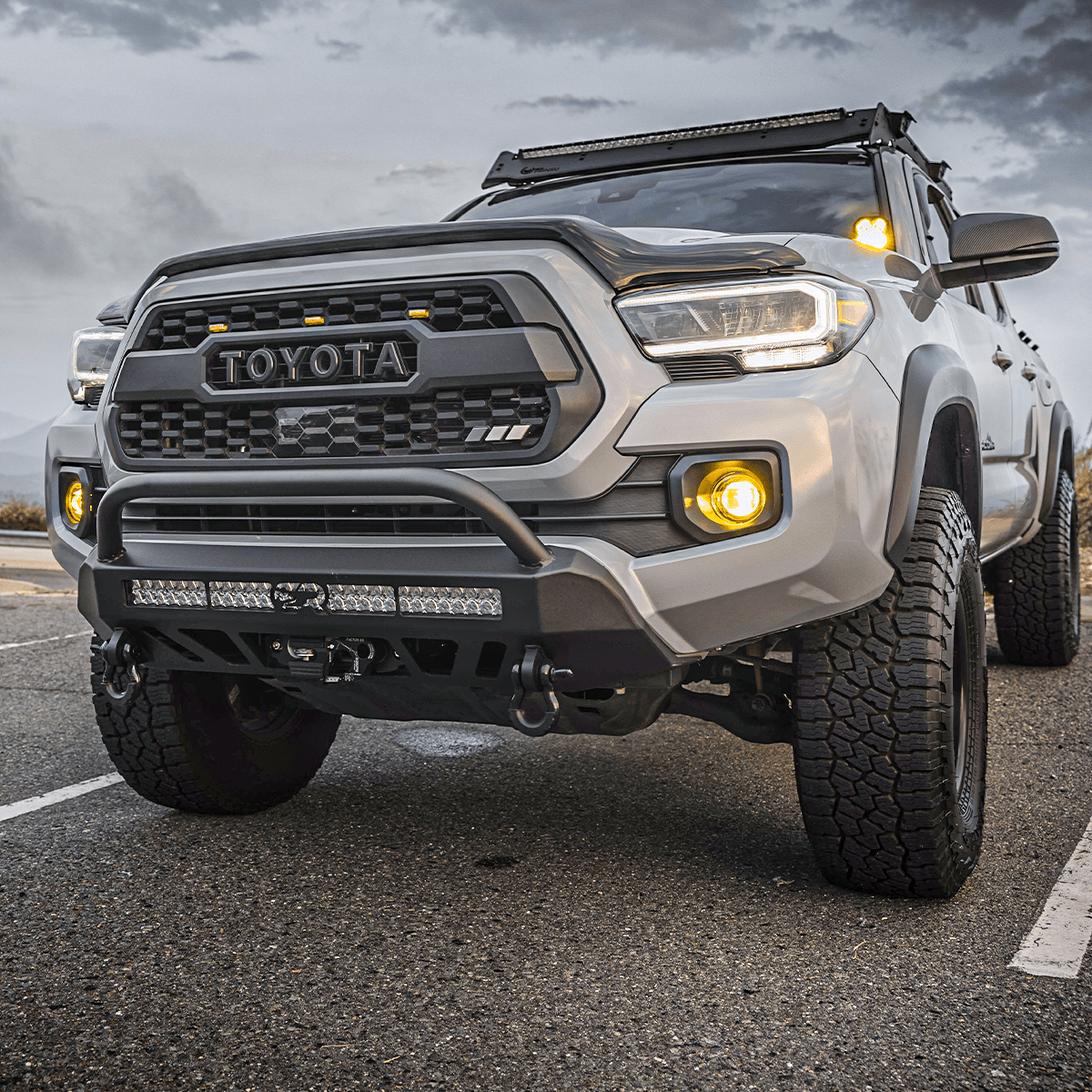 Cali Raised Upper LED Mount For Tacoma Stealth Bumper | Truck Brigade