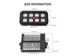 Cali Raised Vehicle Accessory 8 Switch Control System (Blue Backlighting) - Truck Brigade