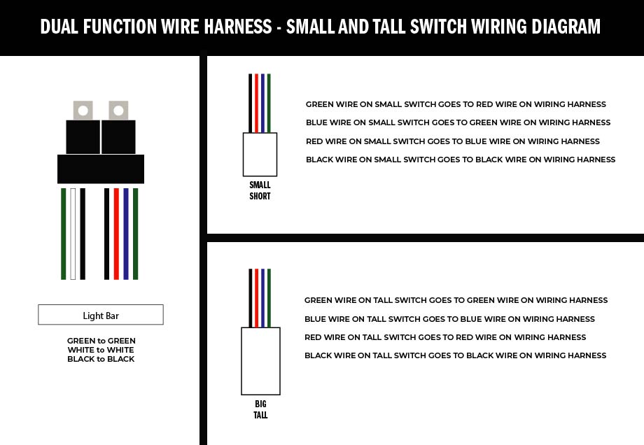 Cali Raised Wiring Harness for Dual Function Light Bar | Truck Brigade