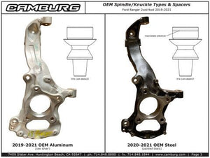 Camburg Performance Uniball Upper Control Arms | Ford Ranger (2019-2023) - Truck Brigade