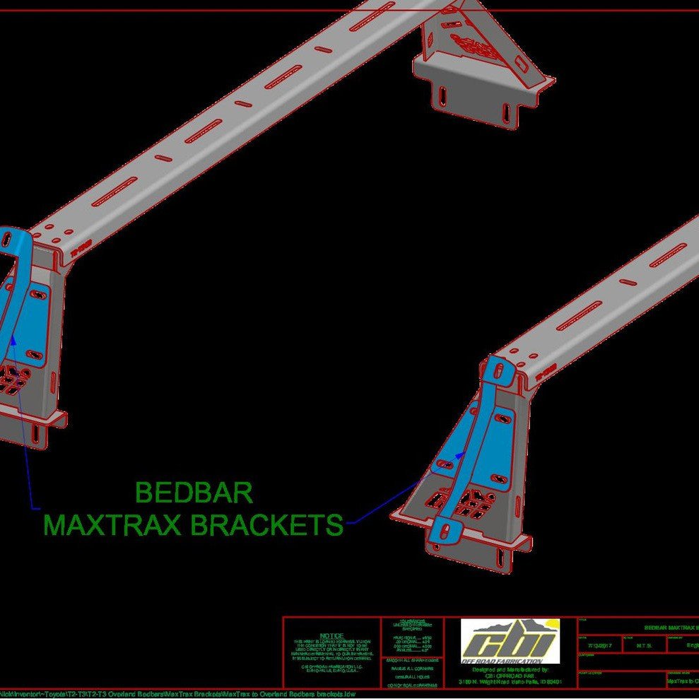 CBI Offroad Overland Bars MAXTRAX Mount - Truck Brigade