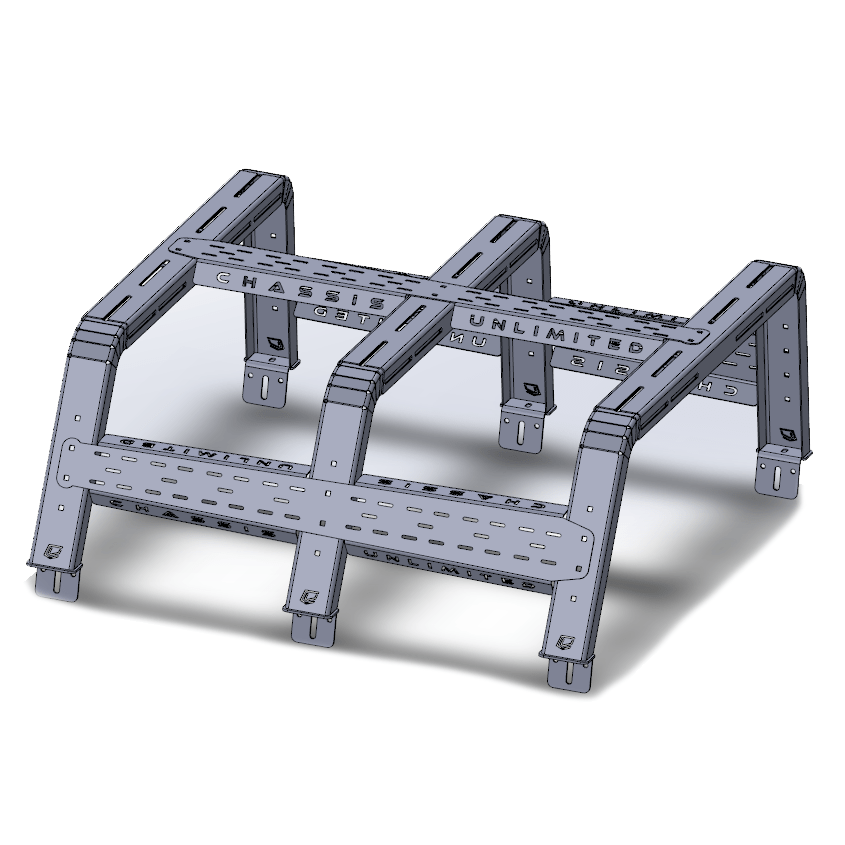 Chassis Unlimited 18&quot; Thorax Universal Overland Bed Rack System (Any Truck) - Truck Brigade