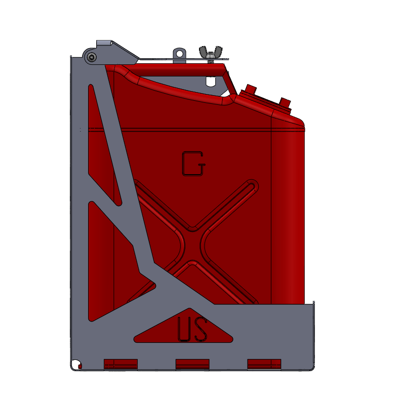 Chassis Unlimited Dual Fuel/Water Can Mount - Truck Brigade