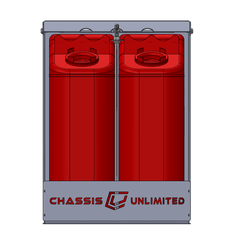 Chassis Unlimited Dual Fuel/Water Can Mount - Truck Brigade