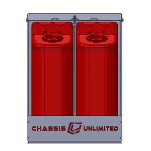 Chassis Unlimited Dual Fuel/Water Can Mount - Truck Brigade