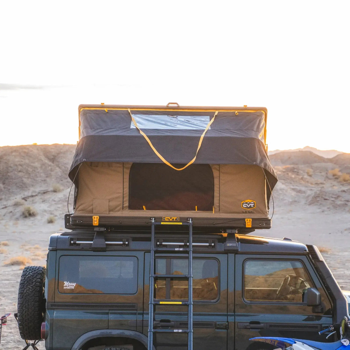 suv with tent on top CVT La Sal Hardshell Roof Top Tent | Ultra Low-Profile 4-Season RTT
