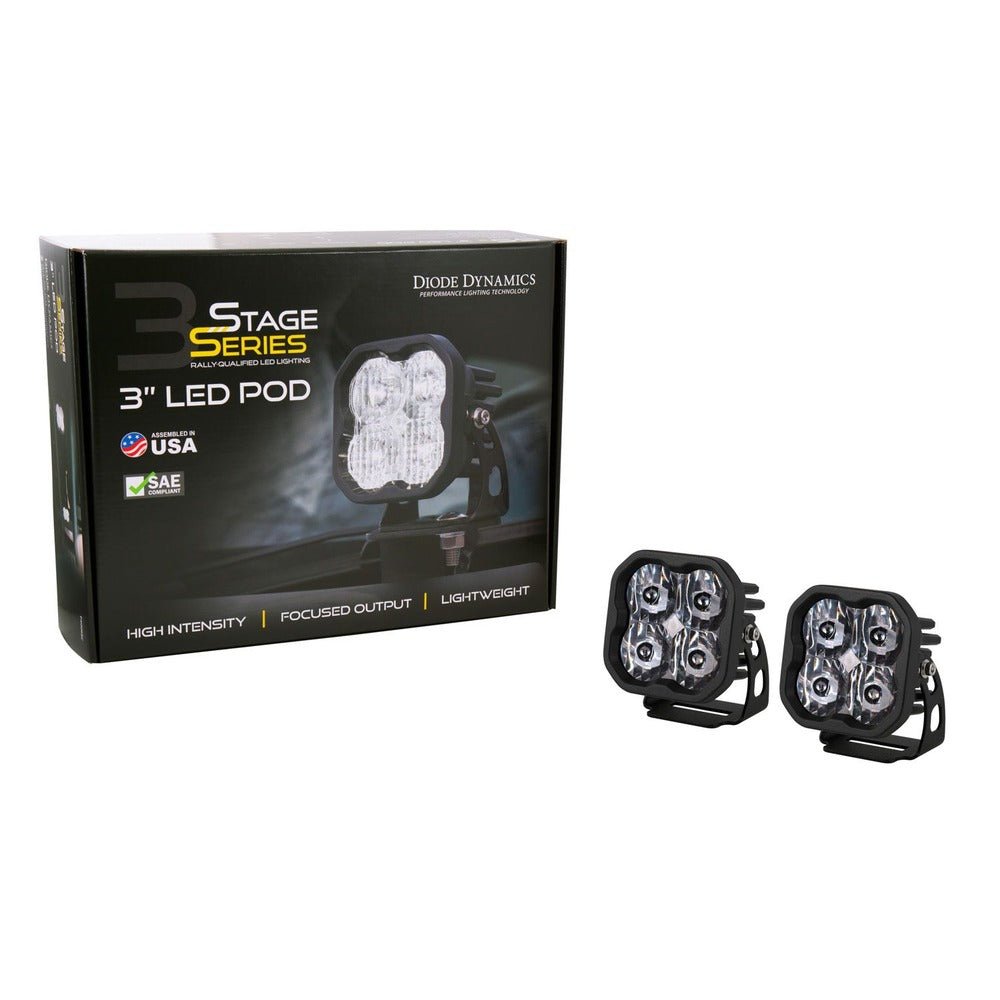 Diode Dynamics SS3 SAE White Max LED Pod - Pair - Truck Brigade
