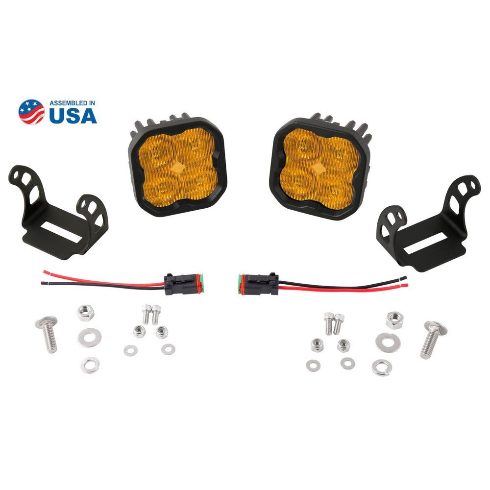 Diode Dynamics SS3 SAE Yellow Max LED Pod - Pair - Truck Brigade