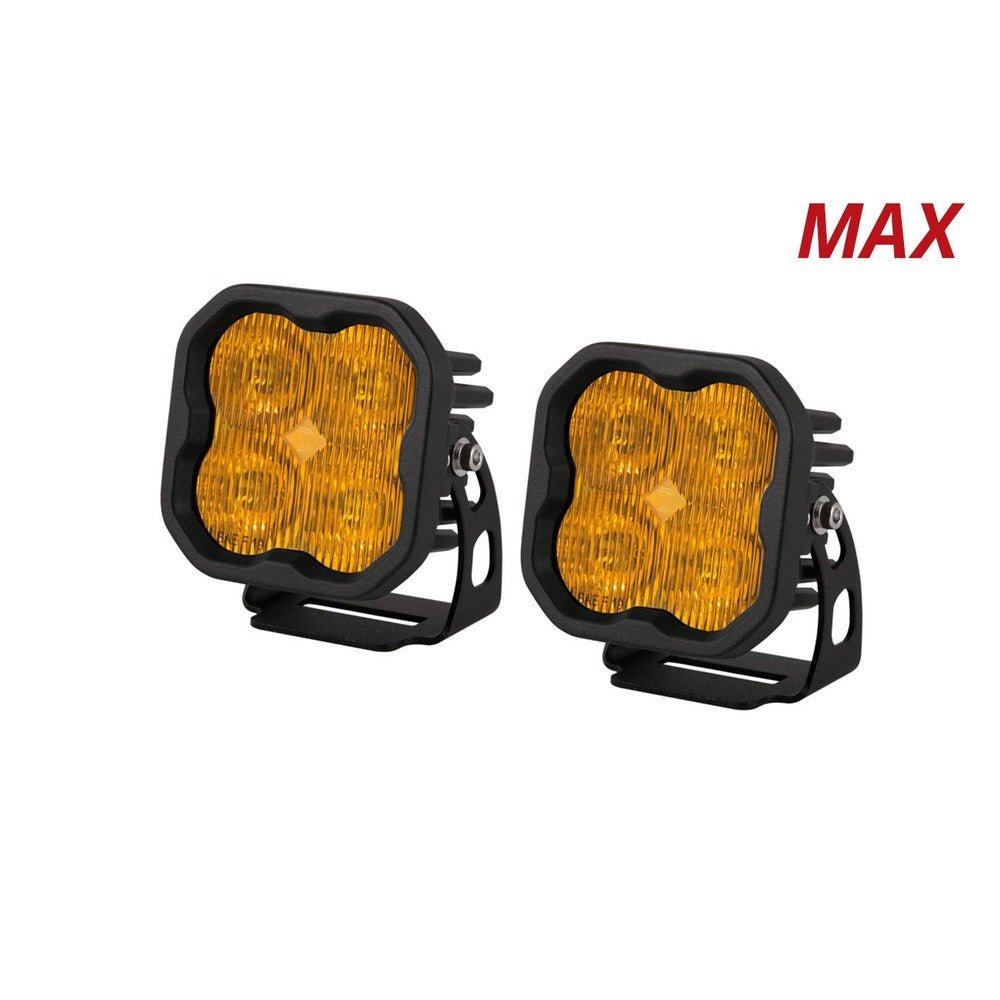 Diode Dynamics SS3 SAE Yellow Max LED Pod - Pair - Truck Brigade