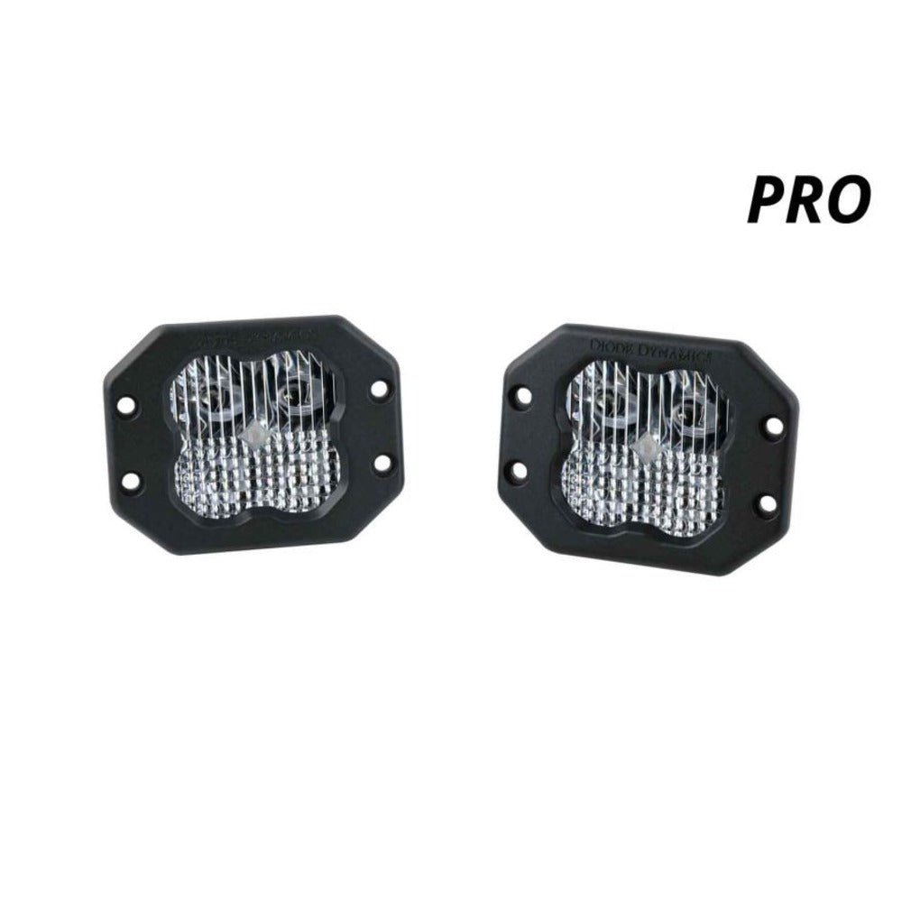 Diode Dynamics SS3 SAE/DOT White Pro Flush Mount LED Pod - Pair - Truck Brigade