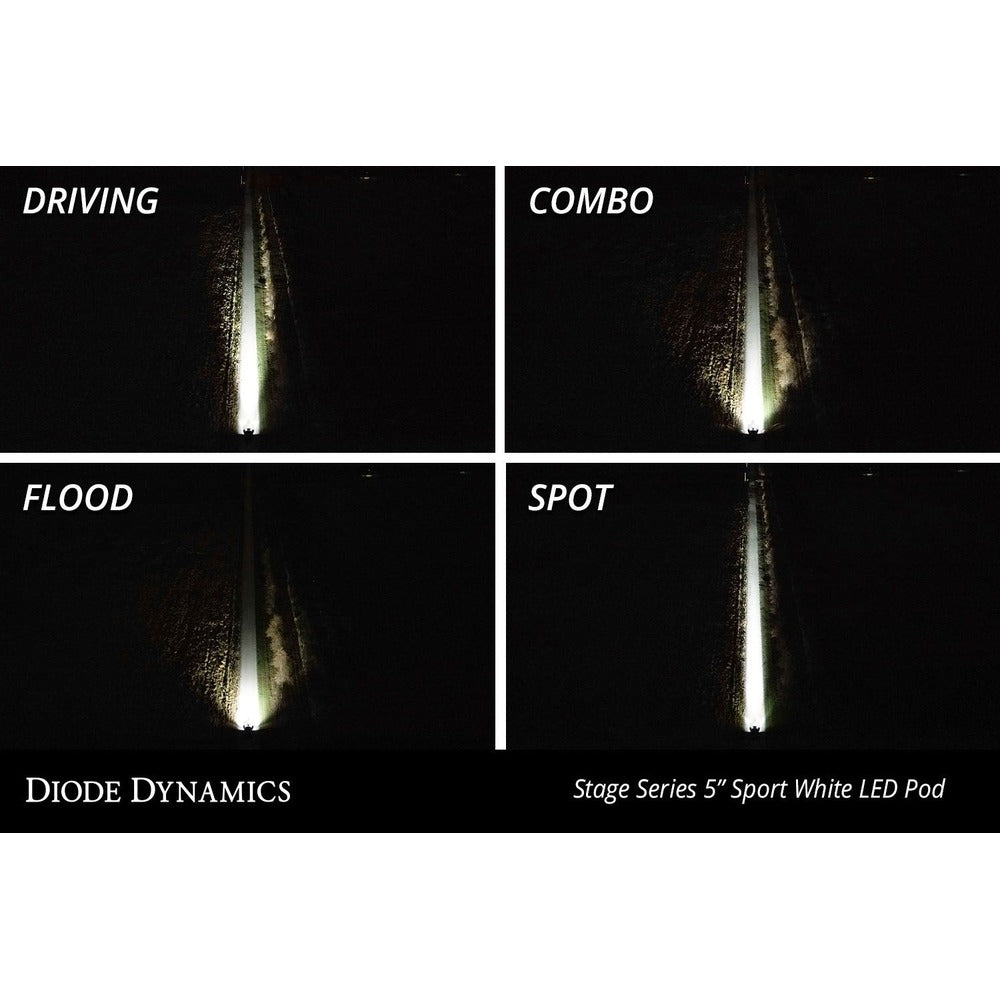Diode Dynamics SS5 White Sport LED Pod - Pair - Truck Brigade