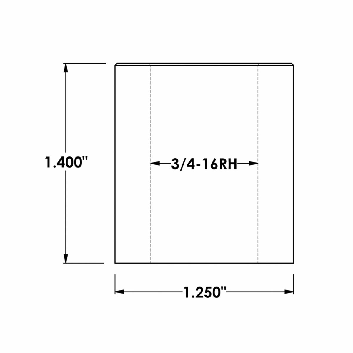 Dirt King 3/4 Inch x 1.25 Inch Square Bung | Truck Brigade