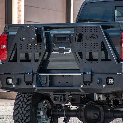 Chrome Rear Bumper Assembly For 2014-2018 GMC Sierra / Chevy Silverado 1500