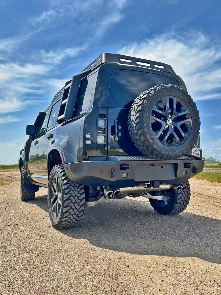 Expedition One Smooth Motion Tire Carrier Rear Bumper System | Land Rover Defender (2020 - 2026) | Truck Brigade