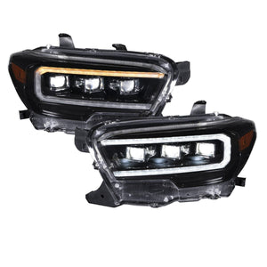 Form Lights Sequential LED Projector Headlights with White DRL for Toyota Tacoma (2016-2023)