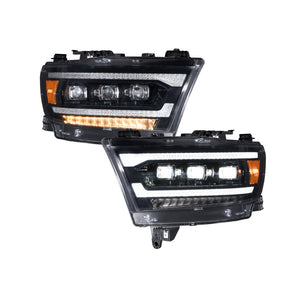 Portrait view of Form Lights LED Sequential Projector Headlights for RAM 1500 (2019-2023)