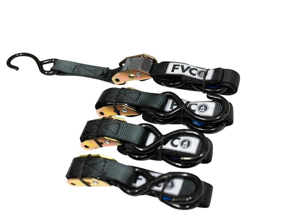 Flatline Van Co 1&quot; Cam Straps with Coated S - Hooks | Truck Brigade