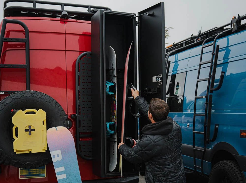 Flatline Van Co Adventure Van Ski and Snowboard Locker | Truck Brigade