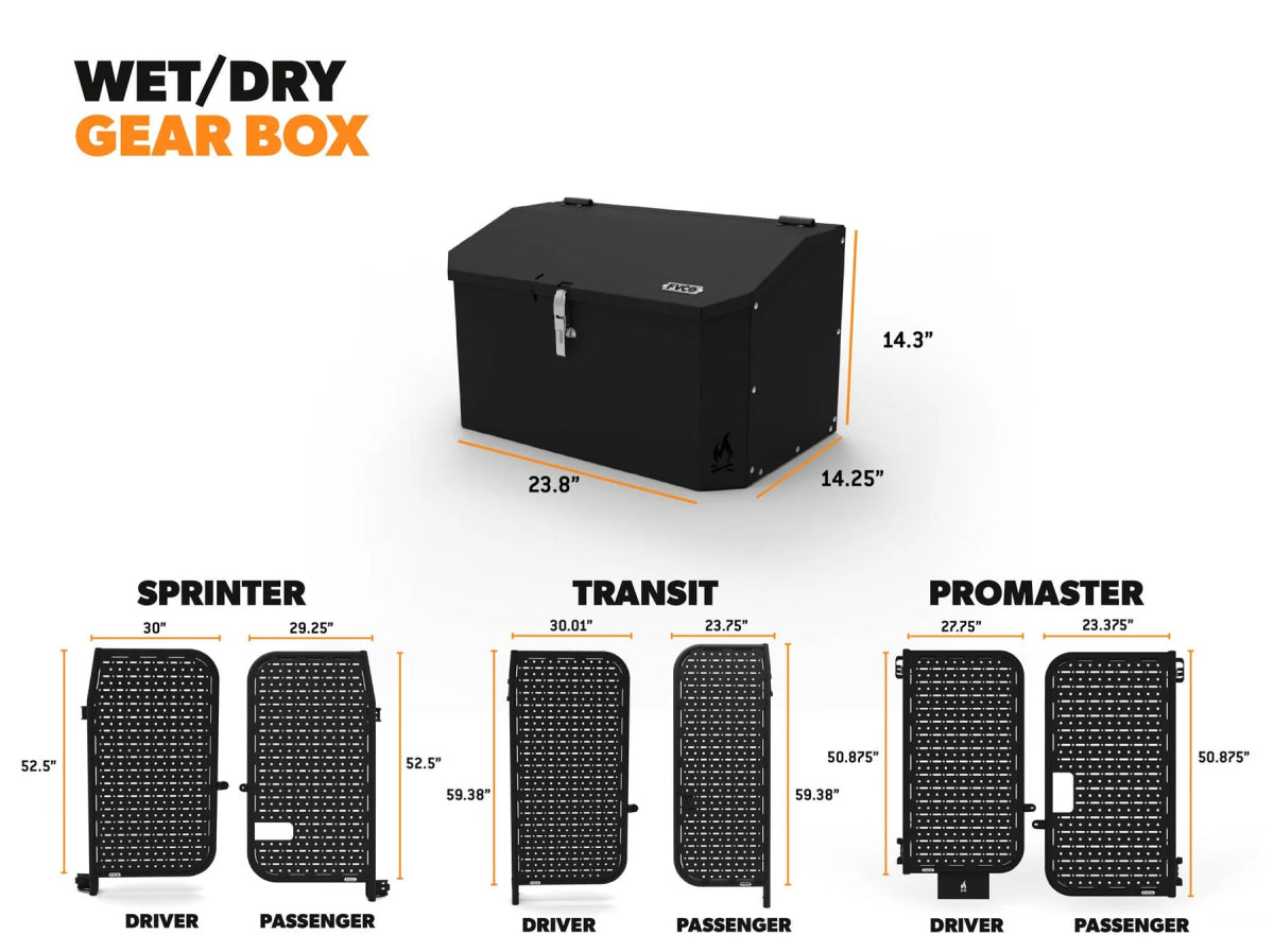Flatline Van Co Adventure Van Wet/Dry Gear Box | Truck Brigade