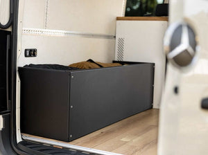 Flatline Van Co Adventure Van Wheel Well Cubby | Truck Brigade