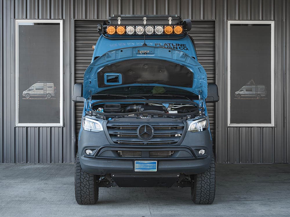 Flatline Van Co Hood Strut Kit | Mercedes - Benz Sprinter Van (2019 - 2024) | Truck Brigade