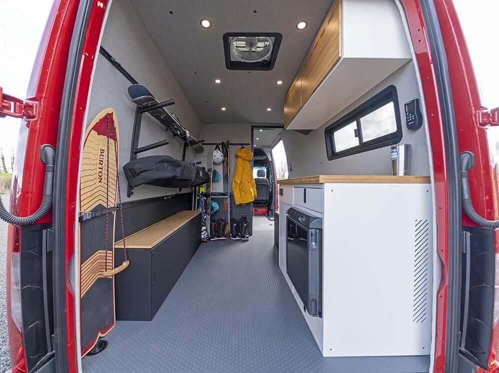 Flatline Van Co Interior Ski &amp; Snowboard Rack | Truck Brigade