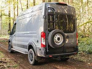 Flatline Van Co Rear Ladder + Tire Carrier | Ford Transit (2015 - 2024) | Truck Brigade