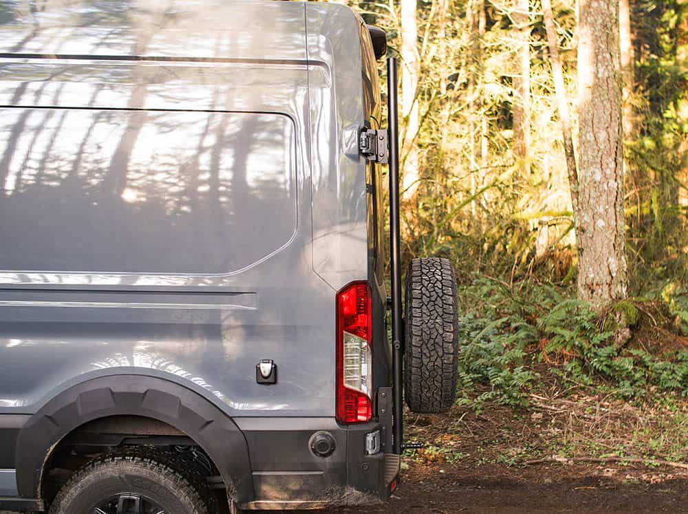 Flatline Van Co Rear Ladder + Tire Carrier | Ford Transit (2015 - 2024) | Truck Brigade