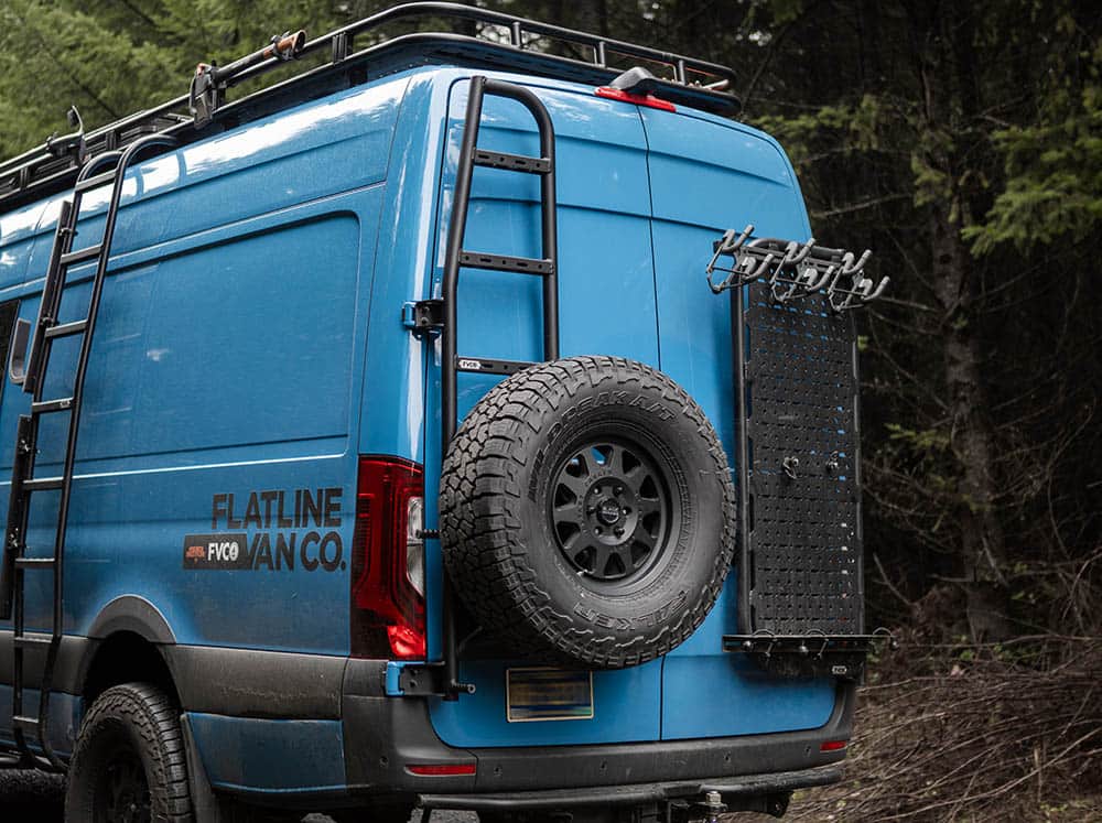 Flatline Van Co Rear Ladder + Tire Carrier | Mercedes - Benz Sprinter Van (2019 - 2024) | Truck Brigade