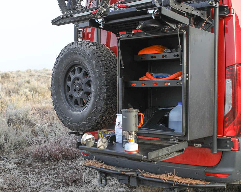 Flatline Van Co Rear Storage Box Shelves | Truck Brigade