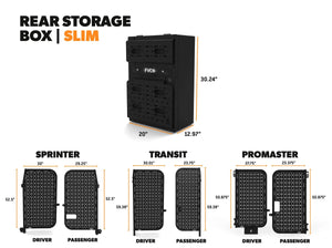 Flatline Van Co Rear Storage Box - Slim | Truck Brigade