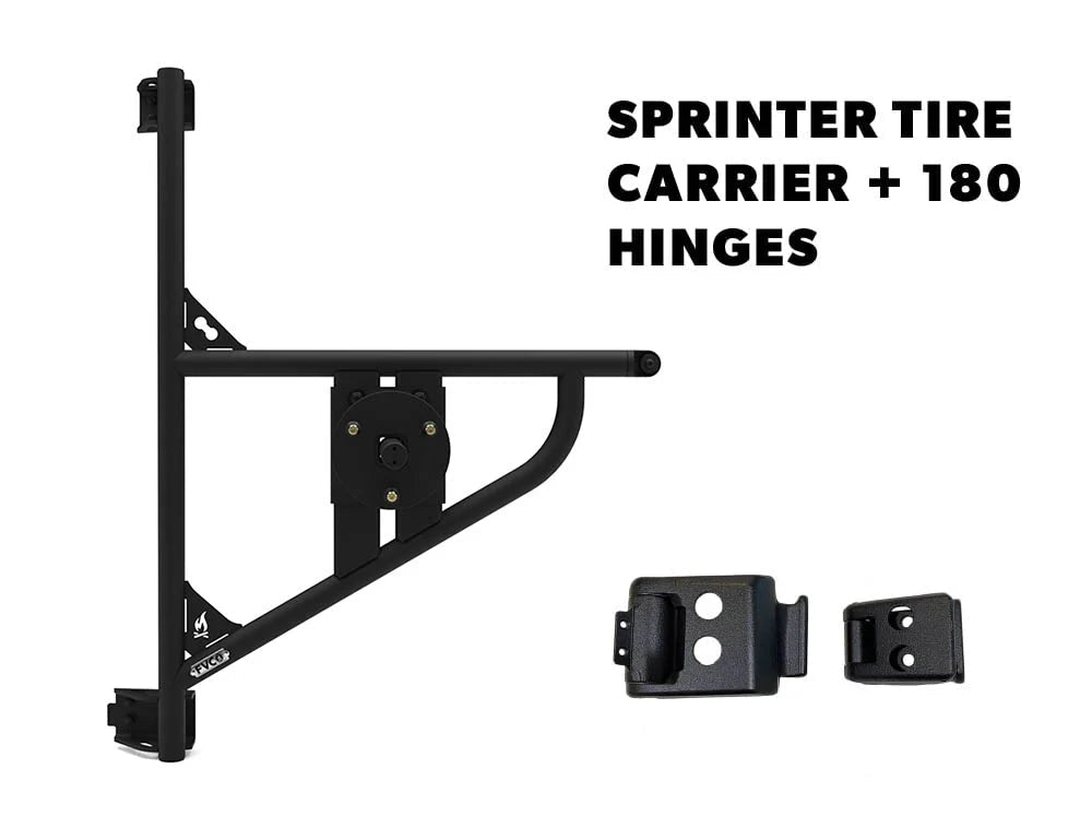Flatline Van Co Rear Tire Carrier | Mercedes Benz Sprinter Van (2019 - 2024) | Truck Brigade