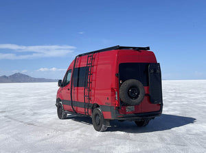 Flatline Van Co Rear Tire Carrier | Mercedes Benz Sprinter Van (2019 - 2024) | Truck Brigade