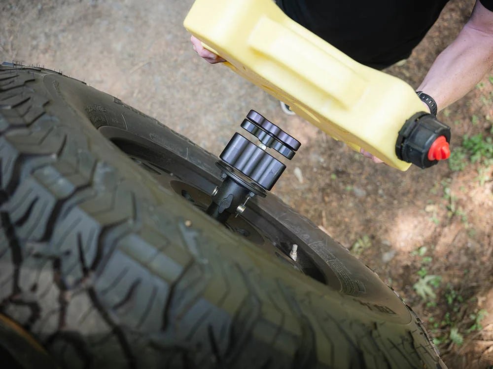 Flatline Van Co Tire Carrier Rotopax Adapter | Mercedes Benz Sprinter 2019 - 2024 | Truck Brigade