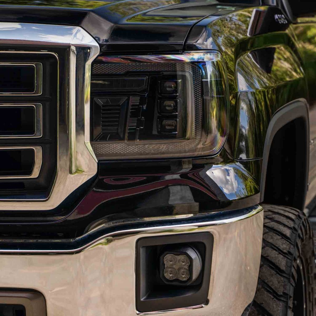 Munirater Passenger RH LED DRL Projector Headlight For 2016-2018 GMC Sierra 1500 – Chrome Housing, DOT/SAE, GM2503453