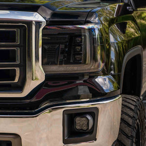 Form Lights LED Projector Headlights (Amber DRL) | GMC Sierra 1500 (2014-2018) - Truck Brigade