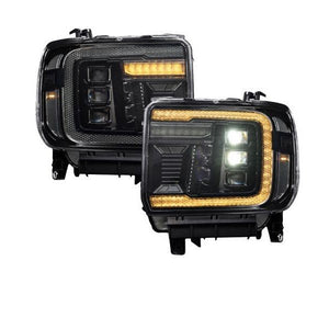 Form Lights LED Projector Headlights (Amber DRL) | GMC Sierra 2500 (2015-2019) - Truck Brigade