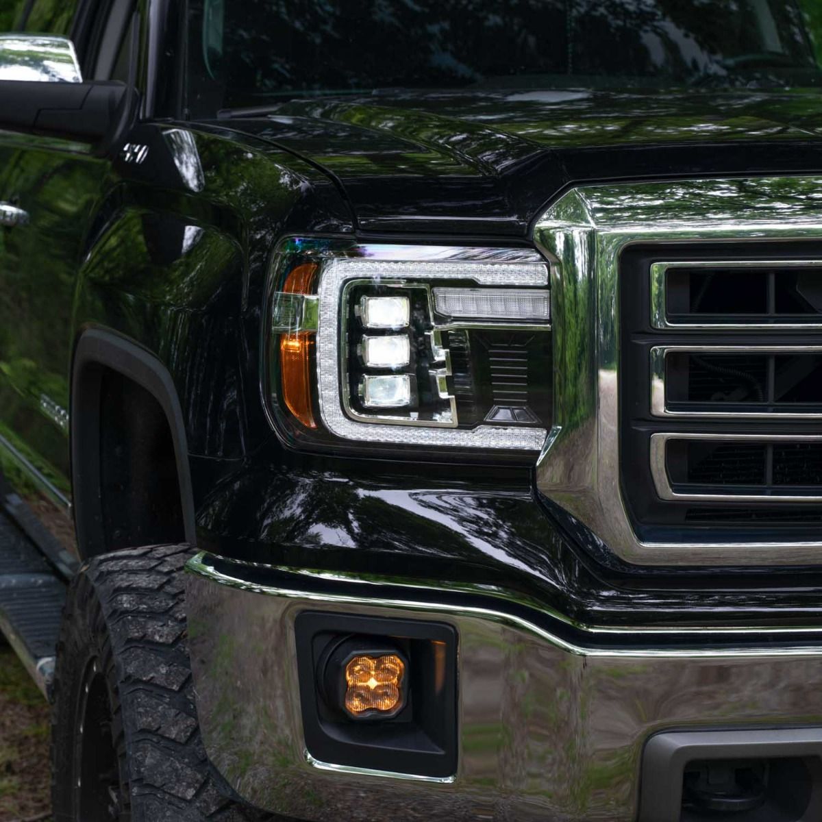 Munirater Passenger Side Headlight For 2016-2018 GMC Sierra 1500 – HID Projector, Chrome