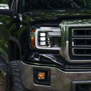 Form Lights LED Projector Headlights (White DRL) | GMC Sierra 1500 (2014-2018) - Truck Brigade