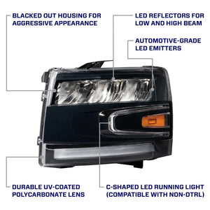 Form Lights LED Reflector Headlights | Chevy Silverado 1500 (2007-2013) - Truck Brigade