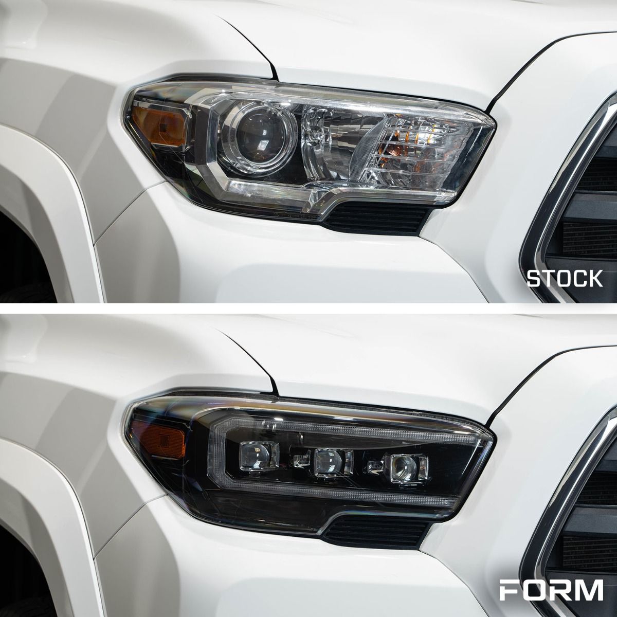 Form Lights Sequential LED Projector Headlights (Amber DRL) | Toyota Tacoma (2016-2023) - Truck Brigade