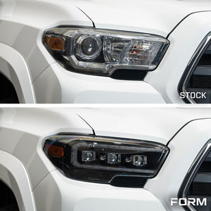 Form Lights Sequential LED Projector Headlights (Amber DRL) | Toyota Tacoma (2016-2023) - Truck Brigade