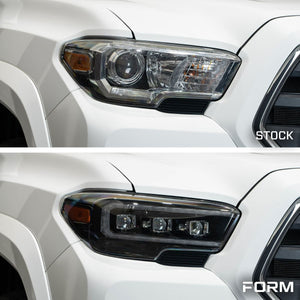 Form Lights Sequential LED Projector Headlights (White DRL) | Toyota Tacoma (2016-2023) - Truck Brigade