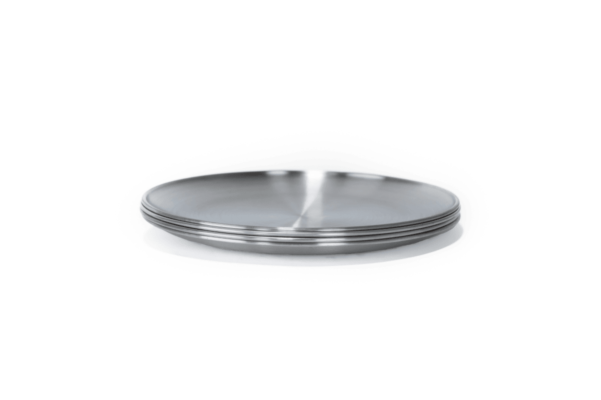 Freespirit Recreation Stainless Steel Chef Plate Set (4) | Truck Brigade